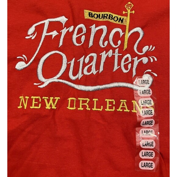 Vintage Y2k 2000s Gildan New Orleans French Quarter Embroidered Tee Tshirt Large - Picture 2 of 3
